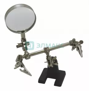 ЭЛМАКС - Держатель "третья рука" с лупой х3 (HT-390) (ZD-10D) REXANT элмакс, электротехника, кабель, светотехника, elmax.pro
