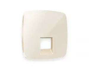 ЭЛМАКС - Лицевая панель OMEGA (Бежевый глянец) для компьютерной/телефонной розетки RJ-45/RJ-11 QUANT OP3120 элмакс, электротехника, кабель, светотехника, elmax.pro