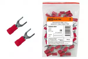 ЭЛМАКС - Наконечник НВИ 1,25-3 вилка 0,5-1,5мм (100шт) TDM элмакс, электротехника, кабель, светотехника, elmax.pro