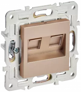 ЭЛМАКС - SKANDY Роз. комп. 2-ая RJ45 кат.5E SK-K03Sa песоч. IEK элмакс, электротехника, кабель, светотехника, elmax.pro