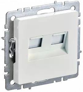 ЭЛМАКС - BRITE Роз. комп. 2-ая RJ45 кат.6 РК11-2-БрЖ жемч. IEK элмакс, электротехника, кабель, светотехника, elmax.pro