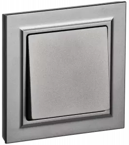 ЭЛМАКС - BRITE Выключ. 1-кл. 10А в сб. ВСР10-1-0-БрС сталь IEK элмакс, электротехника, кабель, светотехника, elmax.pro