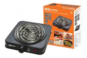 Электроплитка одноконф. ЭПС1 230 В, 1 кВт, спираль, черная, TDM