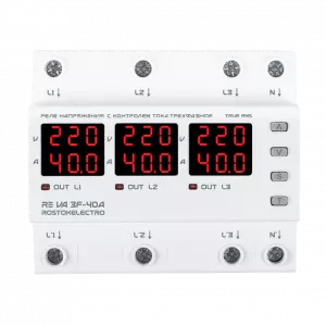 ЭЛМАКС - Реле напряжения RE VA3F-40А элмакс, электротехника, кабель, светотехника, elmax.pro