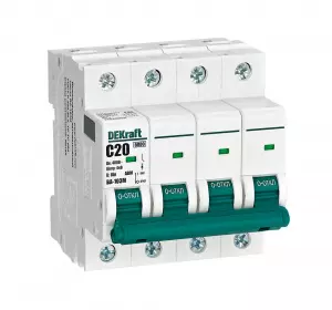 Авт. выкл. без теплозащиты 4P 20А х-ка C 6кА ВА-103M