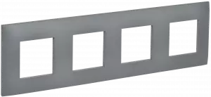 ЭЛМАКС - SKANDY Рамка 4-мест. SK-F04Gr сер. IEK элмакс, электротехника, кабель, светотехника, elmax.pro