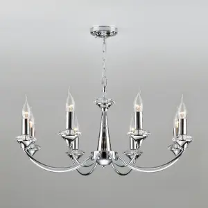ЭЛМАКС - Подвесная люстра с хрусталем 60096/8 хром элмакс, электротехника, кабель, светотехника, elmax.pro