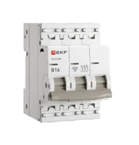 ЭЛМАКС - Автоматический выключатель ВА 47-63N 3P 16А (В) 4,5 кА PROXIMA EKF элмакс, электротехника, кабель, светотехника, elmax.pro
