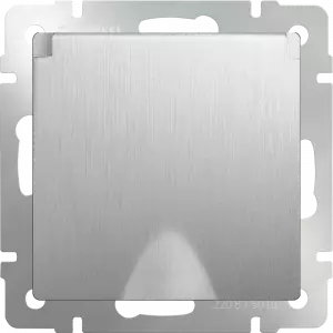 ЭЛМАКС - WL09-SKGSC-01-IP44 / Розетка влагозащ. с зазем. с защит. крышкой и шторками (cеребряный рифленый) элмакс, электротехника, кабель, светотехника, elmax.pro