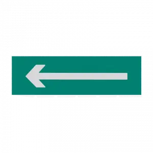 Сменная надпись "Стрелка влево" на зеленом фоне