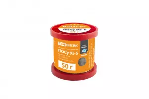 ЭЛМАКС - Припой ПОСу 95-5, проволока, ГОСТ 21931-76, Ø1 мм, 50 г, катушка, серия "Алмаз" TDM элмакс, электротехника, кабель, светотехника, elmax.pro