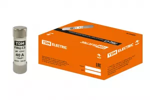 ЭЛМАКС - Плавкая вставка ПВЦ-С3 14х51 aR (быстродействующая) 40А TDM элмакс, электротехника, кабель, светотехника, elmax.pro