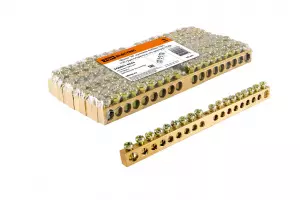 ЭЛМАКС - Шина "N" нулевая 6х9мм 18/1 (18 групп/крепеж по центру) TDM элмакс, электротехника, кабель, светотехника, elmax.pro