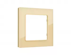 ЭЛМАКС - Рамка ALFA Platos (Шампань Стекло органическое) 1-ая AF330601 элмакс, электротехника, кабель, светотехника, elmax.pro