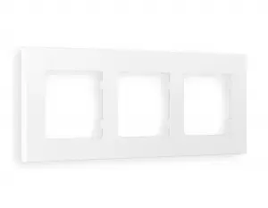 ЭЛМАКС - Рамка ALFA Qubi (Белый матовый) 3-ая AF250123 элмакс, электротехника, кабель, светотехника, elmax.pro