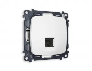 ЭЛМАКС - Комплект механизма компьютерной розетки OMEGA MO132010 Белый матовый RJ-45(8P8C) CAT6 1000 Base-T с  элмакс, электротехника, кабель, светотехника, elmax.pro