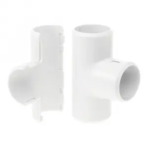 Тройник разборный белый d20 мм (50шт/600шт уп/кор) Промрукав