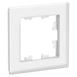 ЭЛМАКС - Рамка 1-м ATLASDESIGN NATURE, МАТОВОЕ СТЕКЛО БЕЛЫЙ элмакс, электротехника, кабель, светотехника, elmax.pro