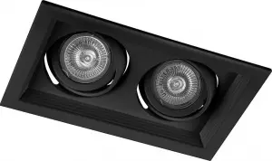 Светильник потолочный встраиваемый, MR16 G5.3 черный, DLT202