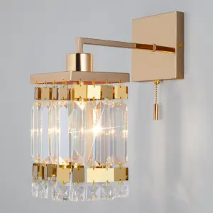 ЭЛМАКС - Хрустальное бра 10100/1 золото/прозрачный хрусталь Strotskis элмакс, электротехника, кабель, светотехника, elmax.pro