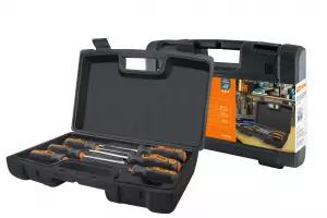 ЭЛМАКС - Набор отверток 6 шт.: SL:3x75;5x100;6x100, PH:0х75;1x100;2x100 (пласт. чемодан), CR-V "Алмаз" TDM элмакс, электротехника, кабель, светотехника, elmax.pro