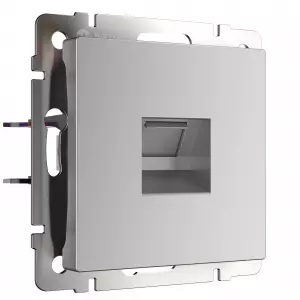 ЭЛМАКС - W1181006/ Розетка Ethernet RJ-45 (серебряный) элмакс, электротехника, кабель, светотехника, elmax.pro