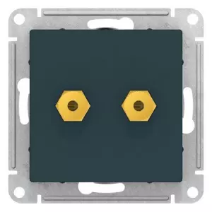 ЭЛМАКС - ATLASDESIGN АУДИОРОЗЕТКА двойная, ИЗУМРУД элмакс, электротехника, кабель, светотехника, elmax.pro