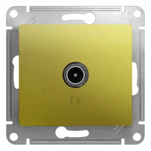 ЭЛМАКС - GLOSSA TV РОЗЕТКА оконечная 1DB, механизм, ФИСТАШКОВЫЙ элмакс, электротехника, кабель, светотехника, elmax.pro