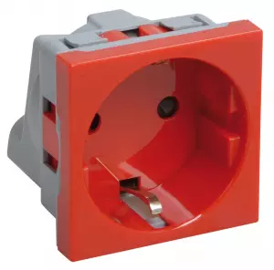 ЭЛМАКС - РКС-20-32-П-К Розетка с з/к 2к (на 2 модуля) ПРАЙМЕР красная IEK элмакс, электротехника, кабель, светотехника, elmax.pro