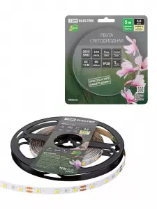 ЭЛМАКС - Лента светодиодная SMD2835-60 LED/м-IP20-12 В-4,8 Вт/м-3000 К (5 м) блистер TDM элмакс, электротехника, кабель, светотехника, elmax.pro