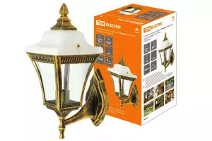 Светильник садово-парковый "Глазурь" 60 Вт, вверх, прозрачное/бронза, Е27, TDM