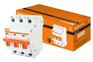 ЭЛМАКС - Авт. выкл.ВА47-29 3Р 16А 4,5кА х-ка С TDM элмакс, электротехника, кабель, светотехника, elmax.pro