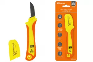 Нож монтерский с прямым лезвием, диэлектрический, НМИ-02 "ЭкспертЭлектрик" TDM