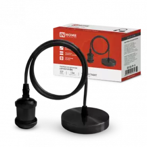 ЭЛМАКС - Патрон LOFT-Е27-R15BG со шнуром 1,5м черный графит IN HOME элмакс, электротехника, кабель, светотехника, elmax.pro