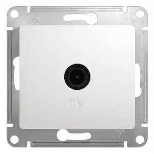 ЭЛМАКС - GLOSSA TV РОЗЕТКА проходная 4DB, механизм, БЕЛЫЙ элмакс, электротехника, кабель, светотехника, elmax.pro