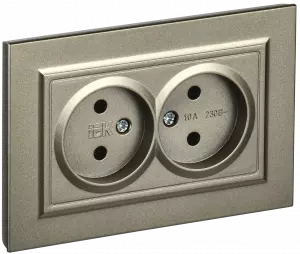 ЭЛМАКС - BRITE Роз. 2-я без з/к/ш 10А в сб. РС12-2-БрШ шамп. IEK элмакс, электротехника, кабель, светотехника, elmax.pro