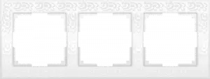 ЭЛМАКС - W0032301/ Рамка на 3 поста Flock (белый) элмакс, электротехника, кабель, светотехника, elmax.pro