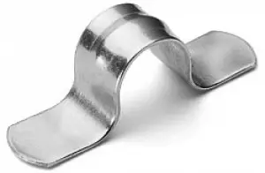 Скоба металлическая двухлапковая СМД d16-17 мм для монтажного пистолета (без отверстий) (100 шт/уп) 