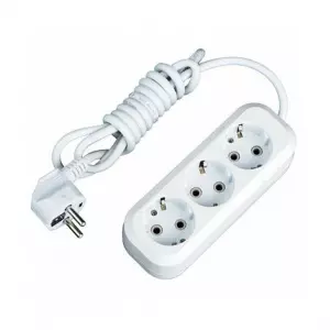 ЭЛМАКС - Удлинитель "Эксперт" 3 гнезда 5 метров 16А/3,5кВт с заземлением ПВС 3х1 EKF элмакс, электротехника, кабель, светотехника, elmax.pro