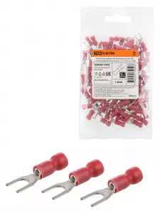 ЭЛМАКС - Наконечник вилочный изолированный НВИ с легким вводом проводника 1,5-4 (100 шт.) TDM элмакс, электротехника, кабель, светотехника, elmax.pro