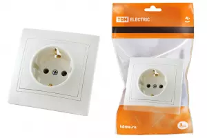 ЭЛМАКС - Розетка 2П+З 16А 250В белая "Таймыр" TDM элмакс, электротехника, кабель, светотехника, elmax.pro