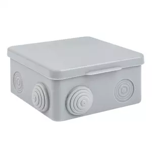 ЭЛМАКС - Коробка распаячная КМР-030-014 с крышкой наружная (100х100х55), 8 мембр. вводов IP54 розн. стикер EK элмакс, электротехника, кабель, светотехника, elmax.pro