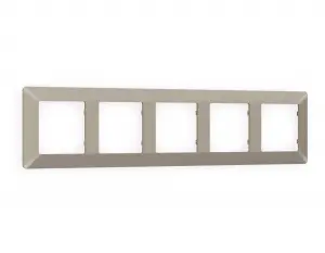 ЭЛМАКС - Рамка ALFA Line (Серо-бежевый матовый) 5-ая AF110365 элмакс, электротехника, кабель, светотехника, elmax.pro