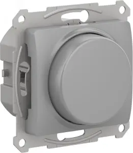 ЭЛМАКС - GLOSSA СВЕТОРЕГУЛЯТОР (диммер) повор-нажим, LED, RC, 400Вт, мех., АЛЮМИНИЙ элмакс, электротехника, кабель, светотехника, elmax.pro