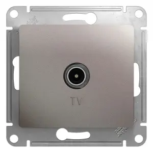 ЭЛМАКС - GLOSSA TV РОЗЕТКА проходная 4DB, механизм, ПЛАТИНА элмакс, электротехника, кабель, светотехника, elmax.pro