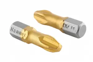 ЭЛМАКС - Бита HAMMER 203-107 PB PH-3 25mm (2pcs) TIN, 2шт. элмакс, электротехника, кабель, светотехника, elmax.pro