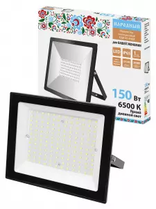 ЭЛМАКС - Прожектор СДО-05-150 150 Вт, 12 000 лм, 6500 К, 220-240 В, IP65, черный, Народный элмакс, электротехника, кабель, светотехника, elmax.pro