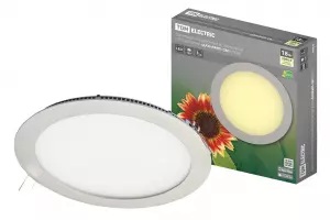 ЭЛМАКС - Светильник ультратонкий встраиваемый светодиодный "Даунлайт" СВО (хром) 18 Вт 3000К TDM  элмакс, электротехника, кабель, светотехника, elmax.pro