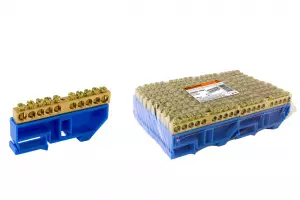 ЭЛМАКС - Шина "N" нулевая с изолятором на DIN-рейку 6х9мм стойка бол. 10 групп TDM элмакс, электротехника, кабель, светотехника, elmax.pro