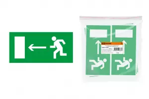 ЭЛМАКС - Знак "Направление к эвакуационному выходу налево" 200х100мм TDM элмакс, электротехника, кабель, светотехника, elmax.pro